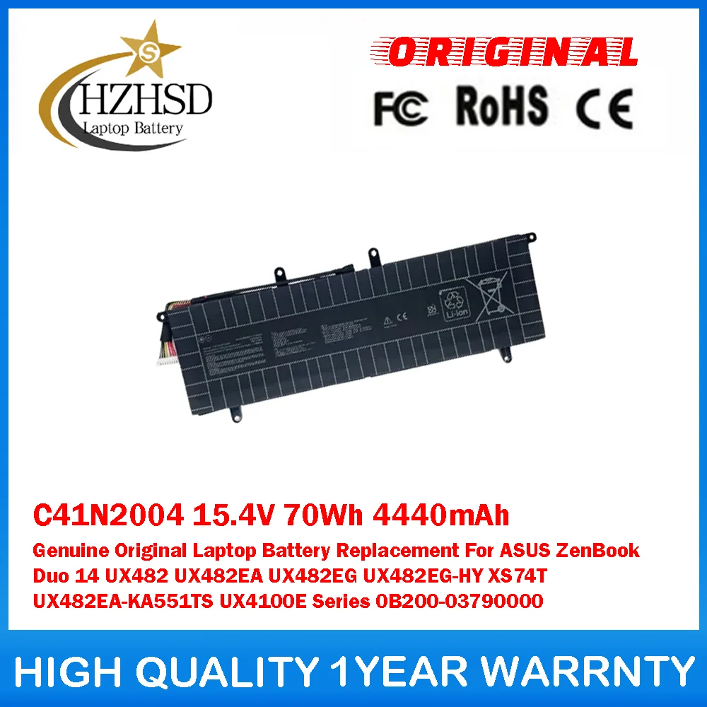 

C41N2004 15.4V 70Wh 4440mAh Genuine Original Laptop Battery Replacement For ASUS ZenBook Duo 14 UX482 UX482EA UX482EG UX482EG-HY