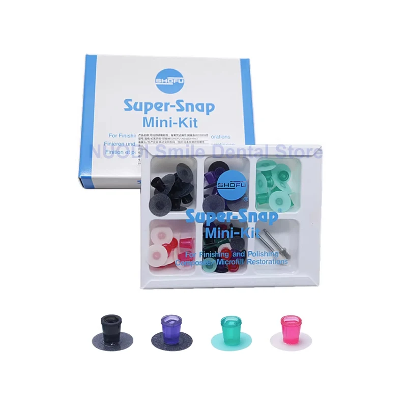 

Стоматологические полировальные диски SHOFU Super-Snap Rainbow Mini Kit Стоматологический композитный полировальный и отделочный диск Стоматологические материалы Инструменты