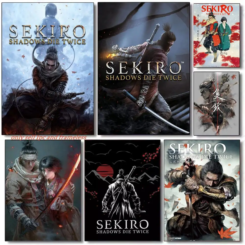 Sekiro Shadows Die Twice game Poster HD Poster Wall Art interior Hallway Home Decoration Holiday Gifts
