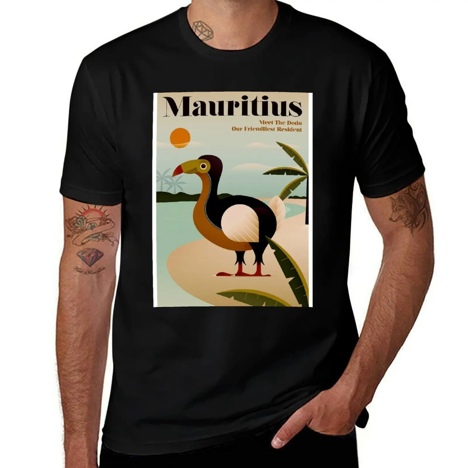 

MAURITIUS; Vintage Travel and Tourism Print T-Shirt Anti-Pilling Casual T-Shirt