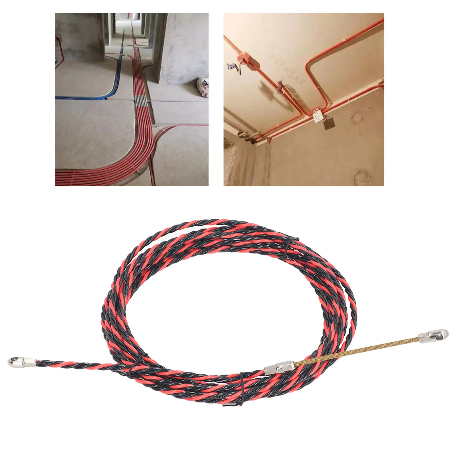 Electrical Spring Wire Threader Fish Tape Manual Cable Puller Tool Electrician Threading Device 20m