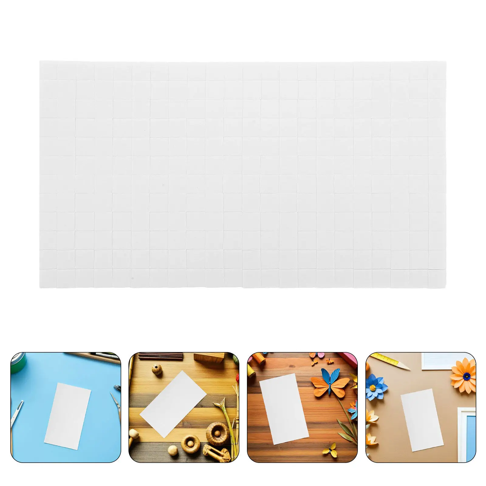 

15 Sheets Double Sided Foam Mounting Squares 6x6x2mm Lightweight Portable Adhesive Dots for Crafts Scrapbooking Photo Hanging