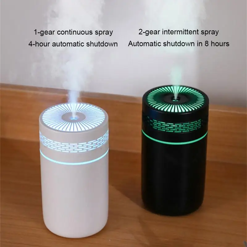 Portable LED light 250ml Spray Mist humidifier Double Wet Essential Oil Diffuser mini h2o air humidifier