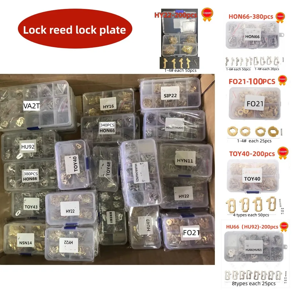 Lock Reed Lock Plate For FO21 TOY43 TOY48 HY22 HU92 HU100 HU66 HON66 SIP22 VA2T for Honda/BMW/Toyota Car Lock Repair Accessories