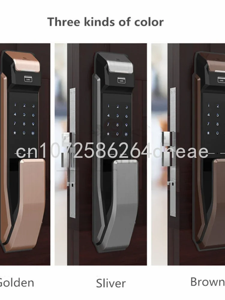 

For Samsung SHS-P718 Push Pull Handle with Fingerprint Digital Smart Home Lock and Card VerificationCD