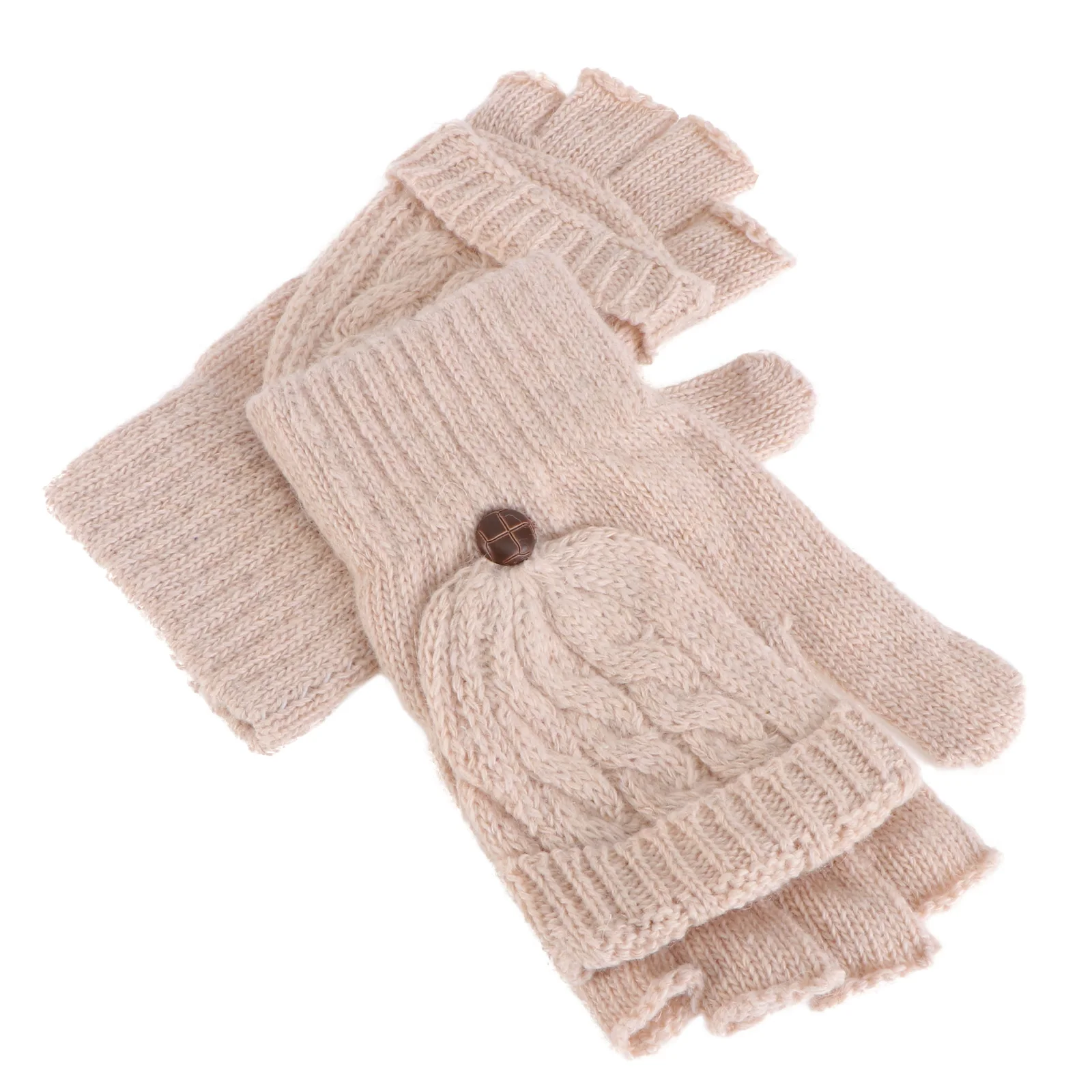 

Women Fingerless Mitten Semi Finger Winter Warm Lightweight Semi Finger Gloves H Washable Riding Gloves