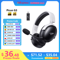 Picun G3 2.4GHz Wireless Gaming Headset Low Latency 53mm 3D Spatial Audio ENC Mic HD Call Bluetooth Headphones for Gamer PC PS5