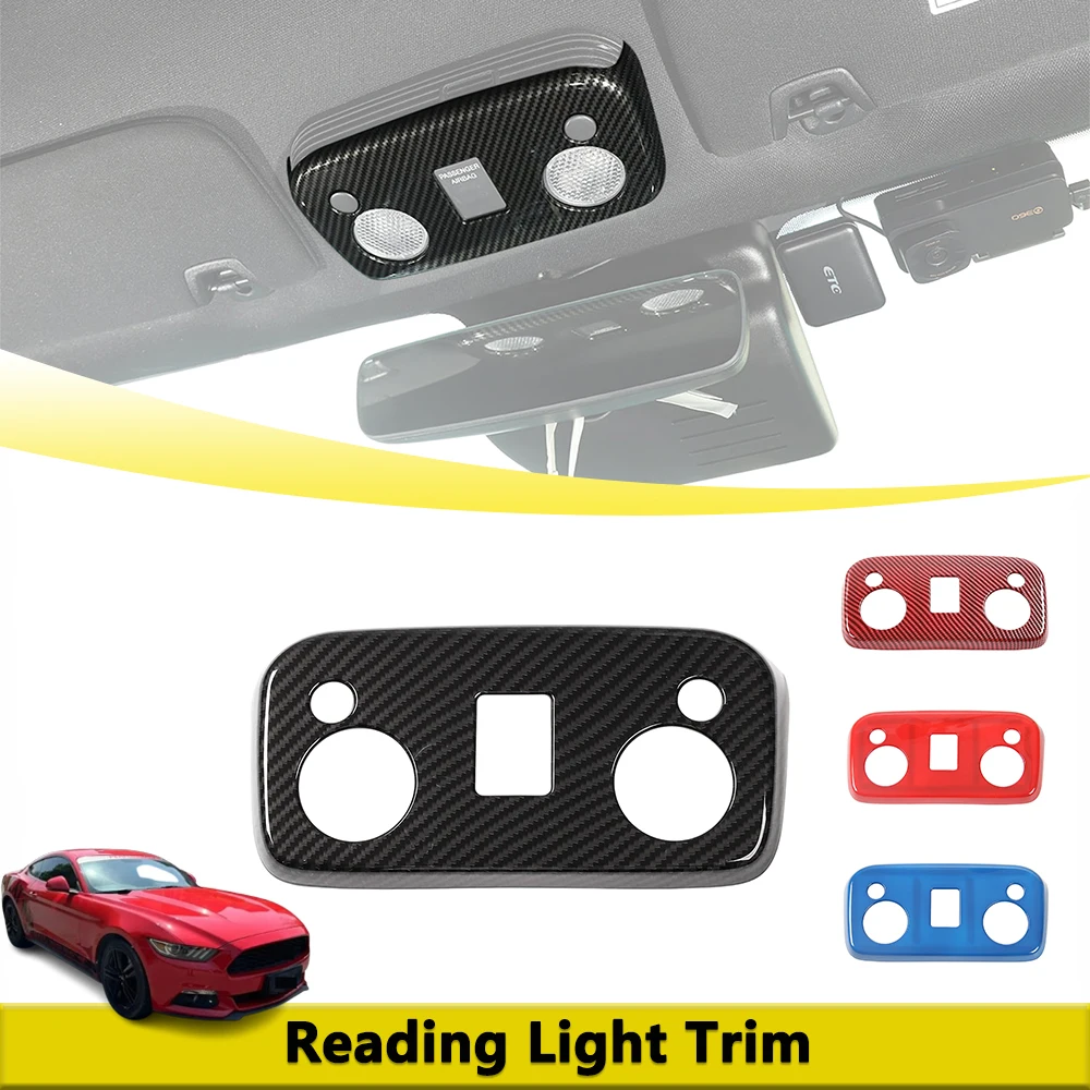 Center Console Roof Reading Light Panel Cover Trim for Ford Mustang 2015-2023 Interior Mouldings Decoration Accessories ABS