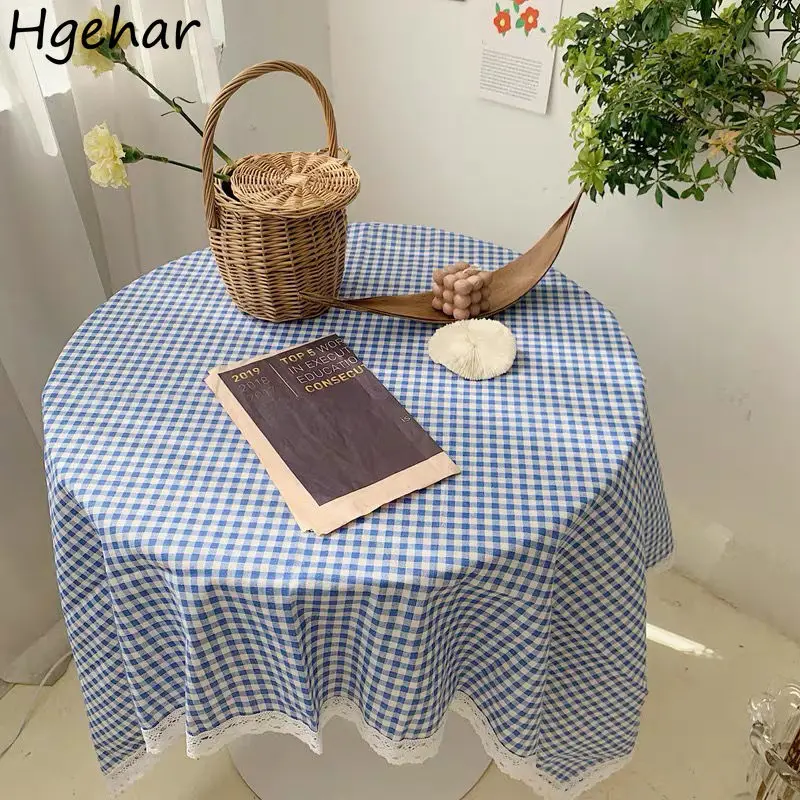 Plaid Table Cloth Ins Rectangular cloth Checkered Desk Mat Dust-proof Dining  Picnic Mats Simple Decor Pastoral Obrus