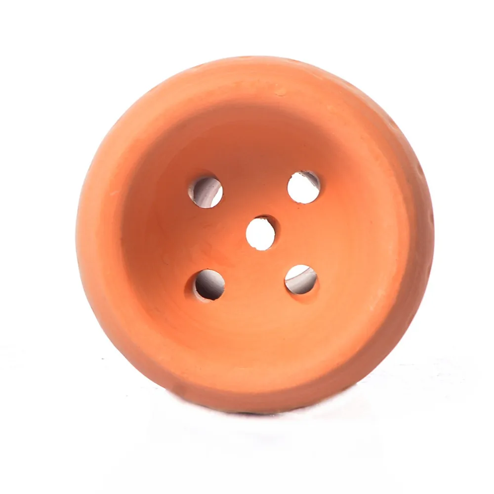 Heat Resistant Clay Material Shisha Bowl for Hookah 5 Holes Chicha Head Top Quality Flavor Preservation Huge Cloudy Smoke Fit