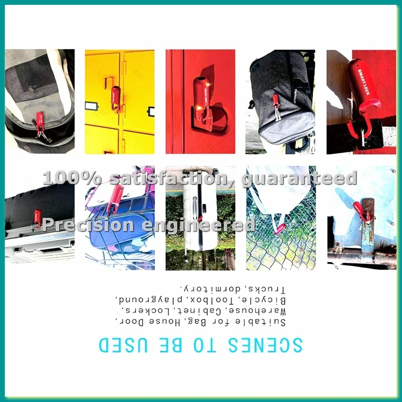 Fingerprint Padlock M01 Anti-Theft Smart Door Lock Keyless USB Rechargeable Security for Home Bike Locker Black-TCES