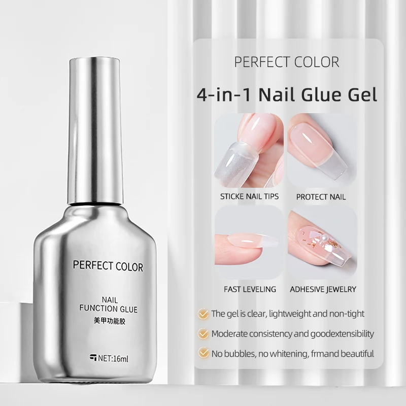 PERFEKTE FARBE, 16 ml, kein abwischbares Gel-Decklack- und Grundlack-Set – glänzende Oberfläche und langlebig, Soak Off LED-Nagellampe, Gel-Basislack – Detail 16