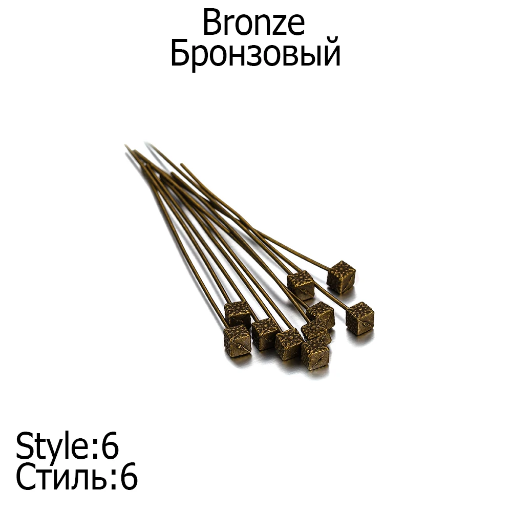 20 Stks/partij 50Mm Antieke Zilveren Bloem Hoofdspelden Voor Sieraden Maken Diy Kralen Bal Spelden Naalden Bevindingen Voor Diy Oorbellen Sieraden