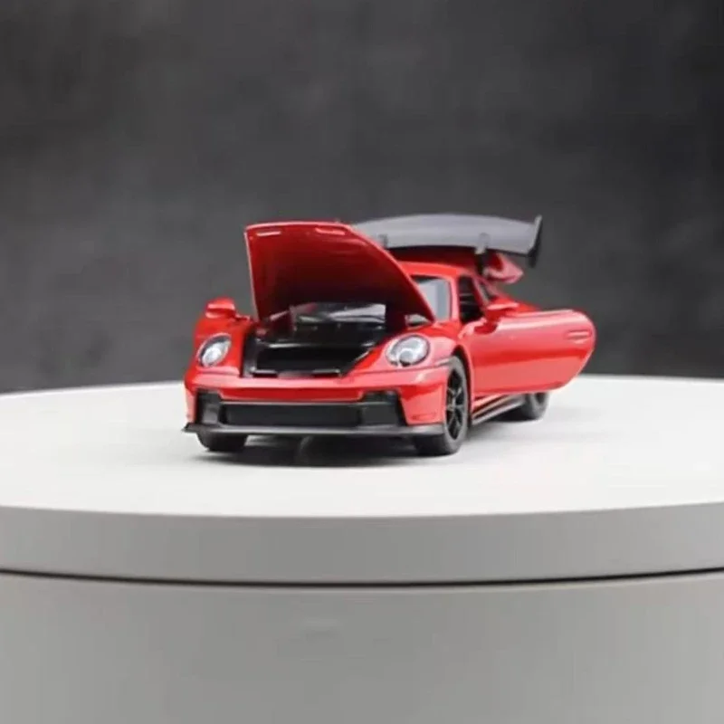 1:32 Porsche 911 GT3 High Simulation Diecast Metal Alloy Model samochodu Sound Light Pull Back Collection Kids Toy Gifts F582