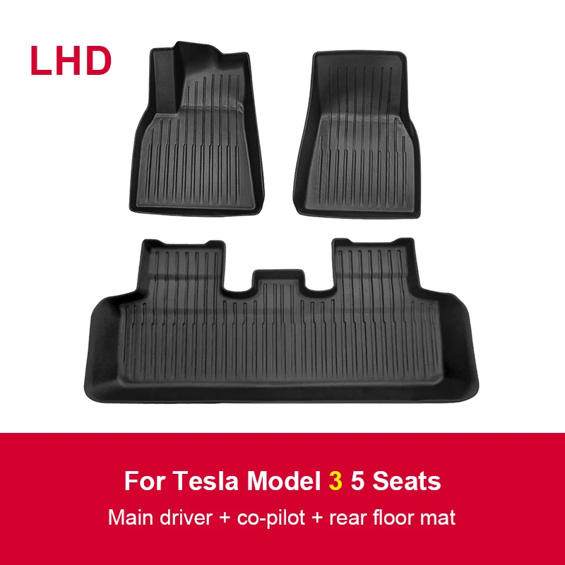 

Custom Fit Car Accessories for Tesla Model 3 Floor Mat TPE ECO Trunk Mat Fronk Rear Mat Left and Right Hand Drive 5 Seats