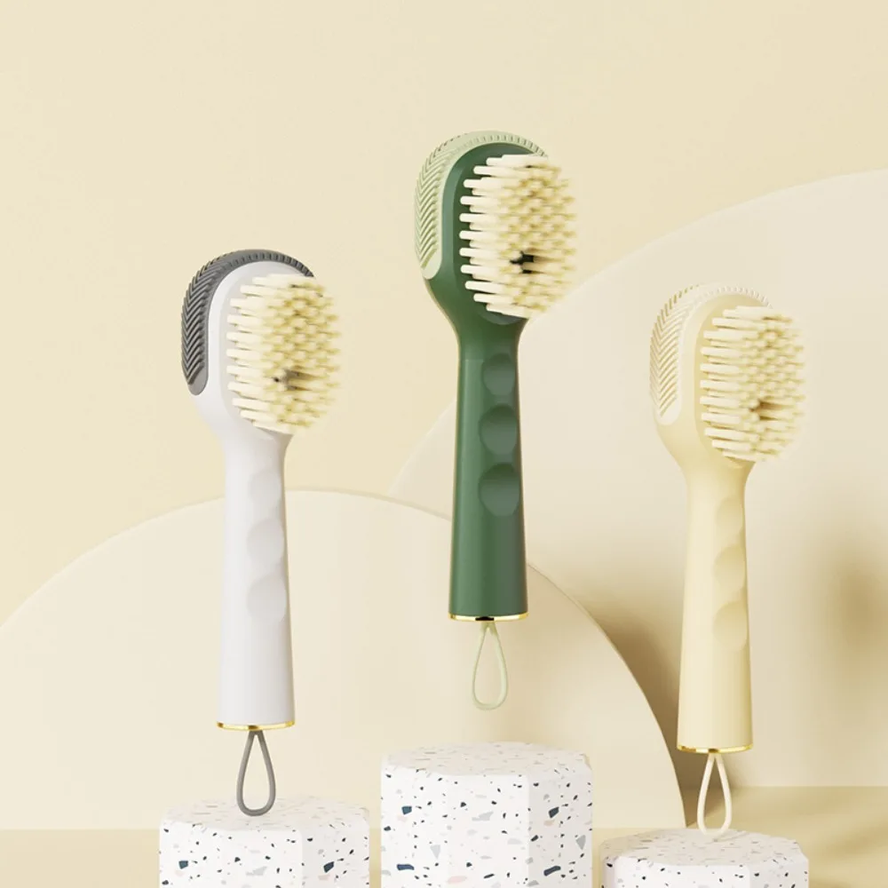 Brosse à Chaussures à Long Manche, Poils Souples avec Corde de Face, Liquide à Décharge existent, Multifonctionnelle