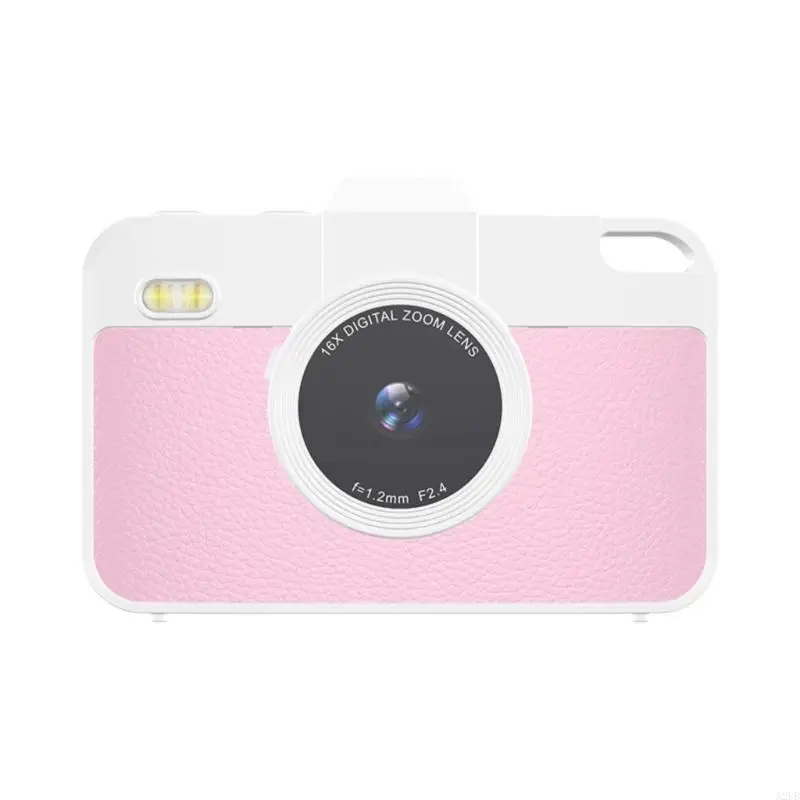 كاميرا رقمية للأطفال بدقة 48 ميجابكسل ودقة 720 بكسل 35 نهجًا إبداعيًا جسم بلاستيكي دائم اتصال بسيط هدية مثالية A2UB