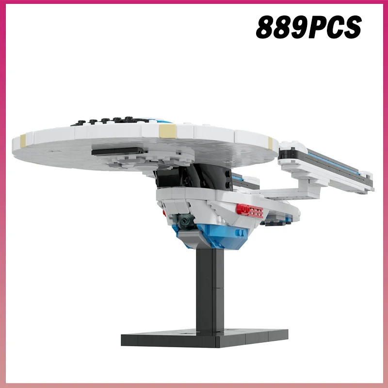 

889PCS MOC-242819 Excelsior Class Spaceship Space Cruiser Model Building Blocks Creative Bricks Boy Assembly Toy Birthday Gift
