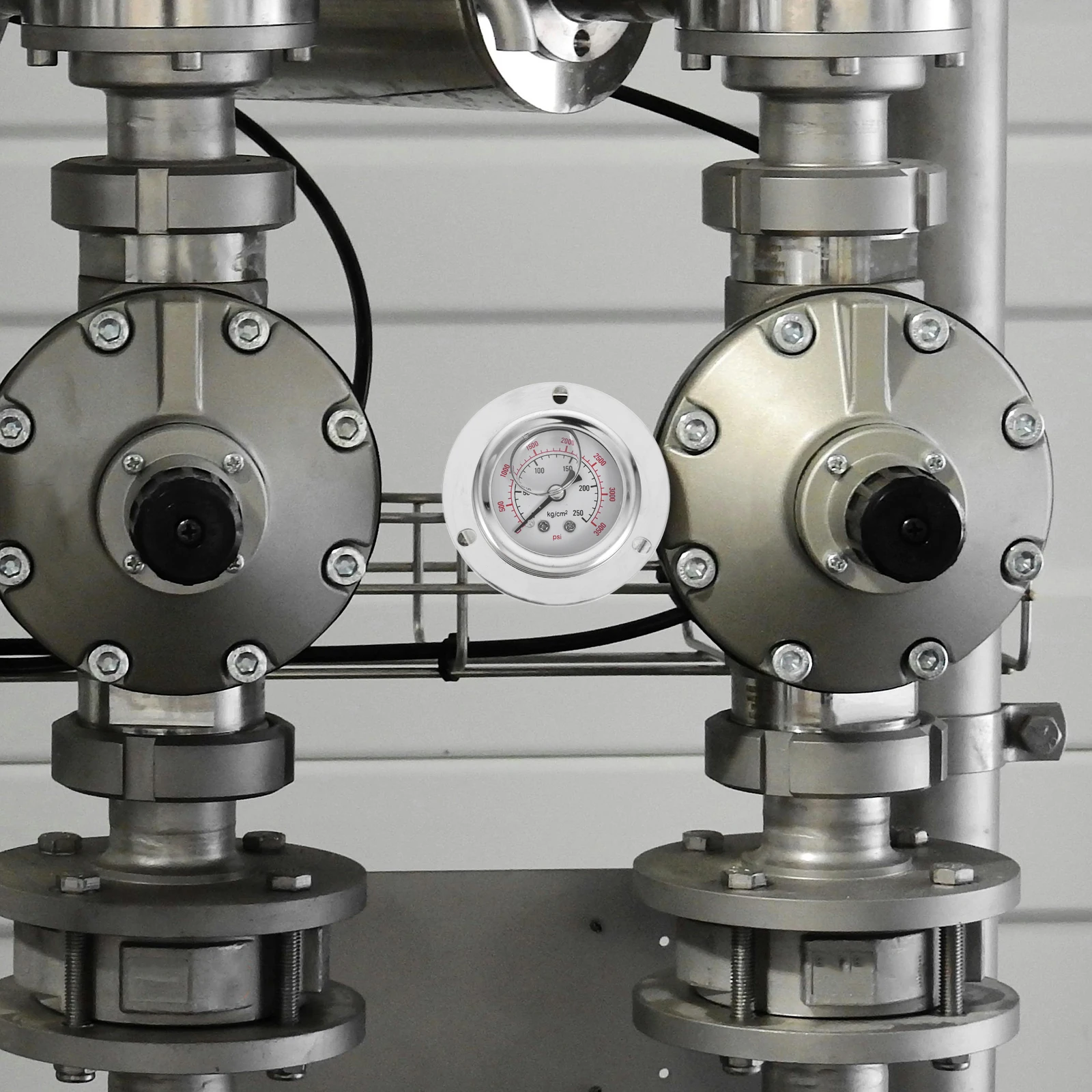 

Pressure Measuring Tool Gauge Water Industrial Silver Stainless Steel Pool Pump