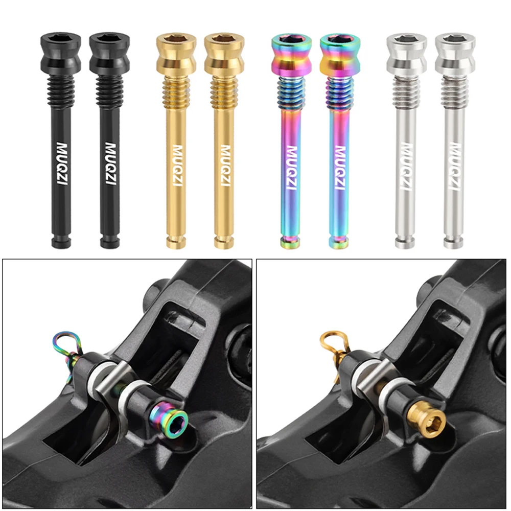 Bicycle Titanium Bolts Bicycle Disc Brakes with Fixing Clip Caliper Mounting Screws Bike Disc Brake Pad Bolts Bike Accessories