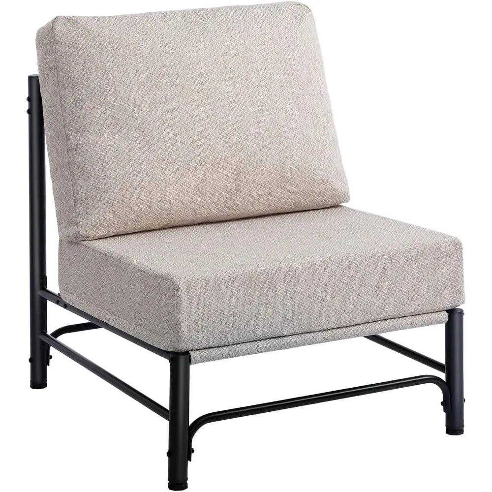 

Стул с современным акцентом середины века, удобный стул для чтения с мягкой подушкой, большой ленивый стул из ткани с металлическим каркасом, мягкая гостиная