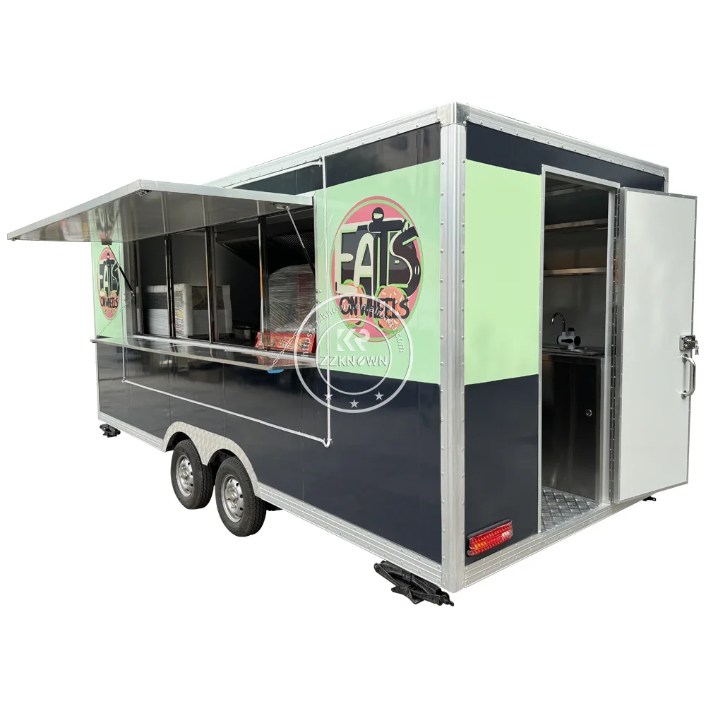 Mobile Fast Food Trailer Trucks Snack Food Cart For Sale Multifunction Concession Coffee Van Catering Cart