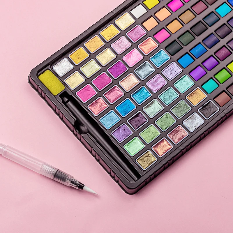 24/36/48/88 Colors Pearlescent Solid Water color Art Supplies for Artist Pigment Set Environmental Protection Watercolor Paint