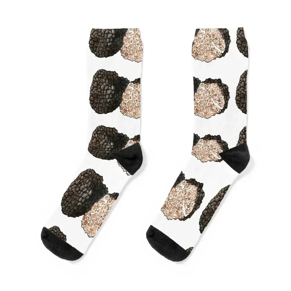Calcetines de setas de trufa, calcetines deportivos personalizados, moda japonesa, calcetines de tenis retro, hombres y mujeres