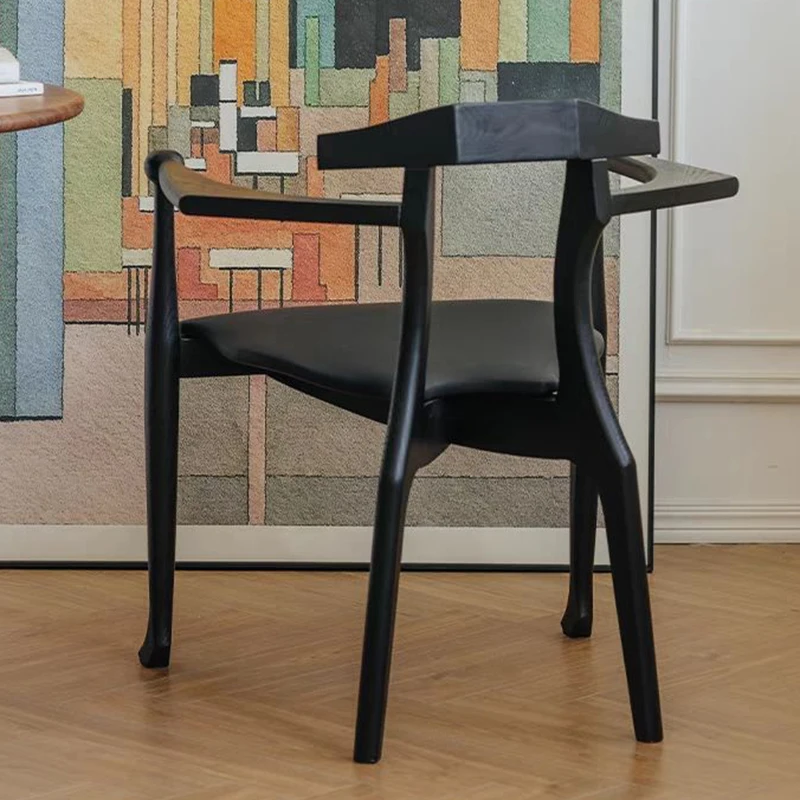 Nordic Mid-century Dining Chairs Wooden Soft Dining Chairs Mini Modern Armchairs Chair Living Room Furnitures Chair Individual