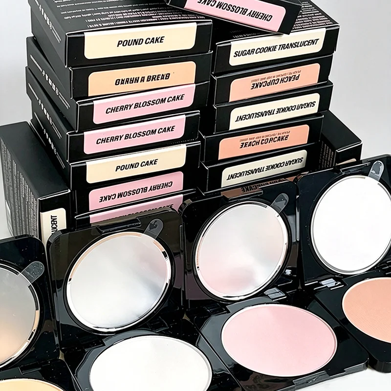 Multicolored 5 Color Face Pressed Powder Oil Control Natural Setting Powder Foundation Full Coverage Waterproof Lasting Makeup