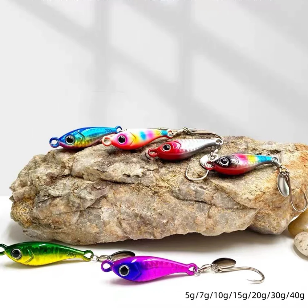 4 stücke 10g-60g bunte Metall Angel köder Metall Jigging Köder See barsch Makrele Snapper Cast Fisch köder Seefisch gerät – Detail 3