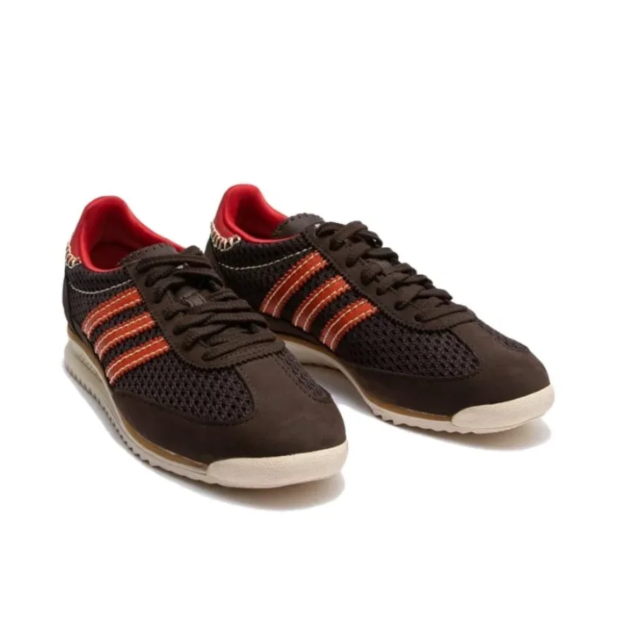 Adidas Originals รองเท้าลําลองทรงเตี้ย SL 72 ย้อนยุคอเนกประสงค์กันลื่นระบายอากาศน้ําหนักเบาสีน้ําตาลแดง