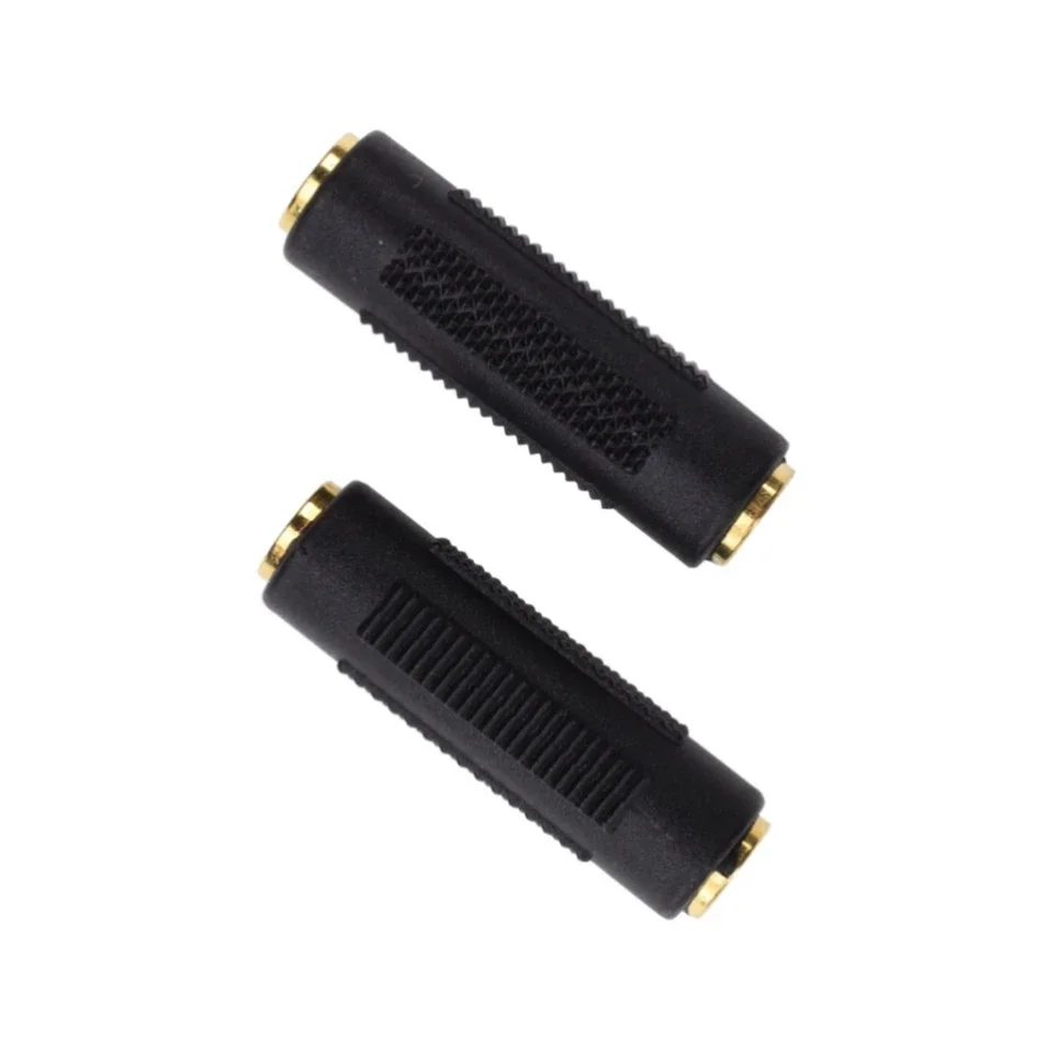 100pcs Mini 3.5mm Female to 3.5mm Female Jack Stereo Coupler Converter Adapter F/F Connector