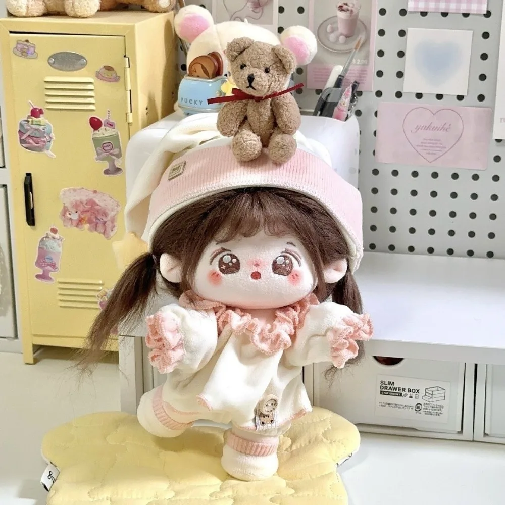 

1 set Pajamas 20cm Cotton Doll Clothes Star Hat Fashion Cotton Doll's Clothes Mini Outfit Plush Doll Clothes Doll Accessories