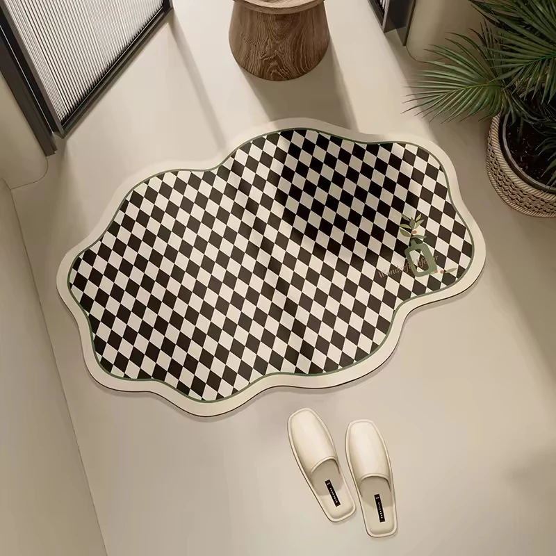 Non-Slip Shower Bath Mat Super Absorbent Diatomite Bathroom Floor Mat