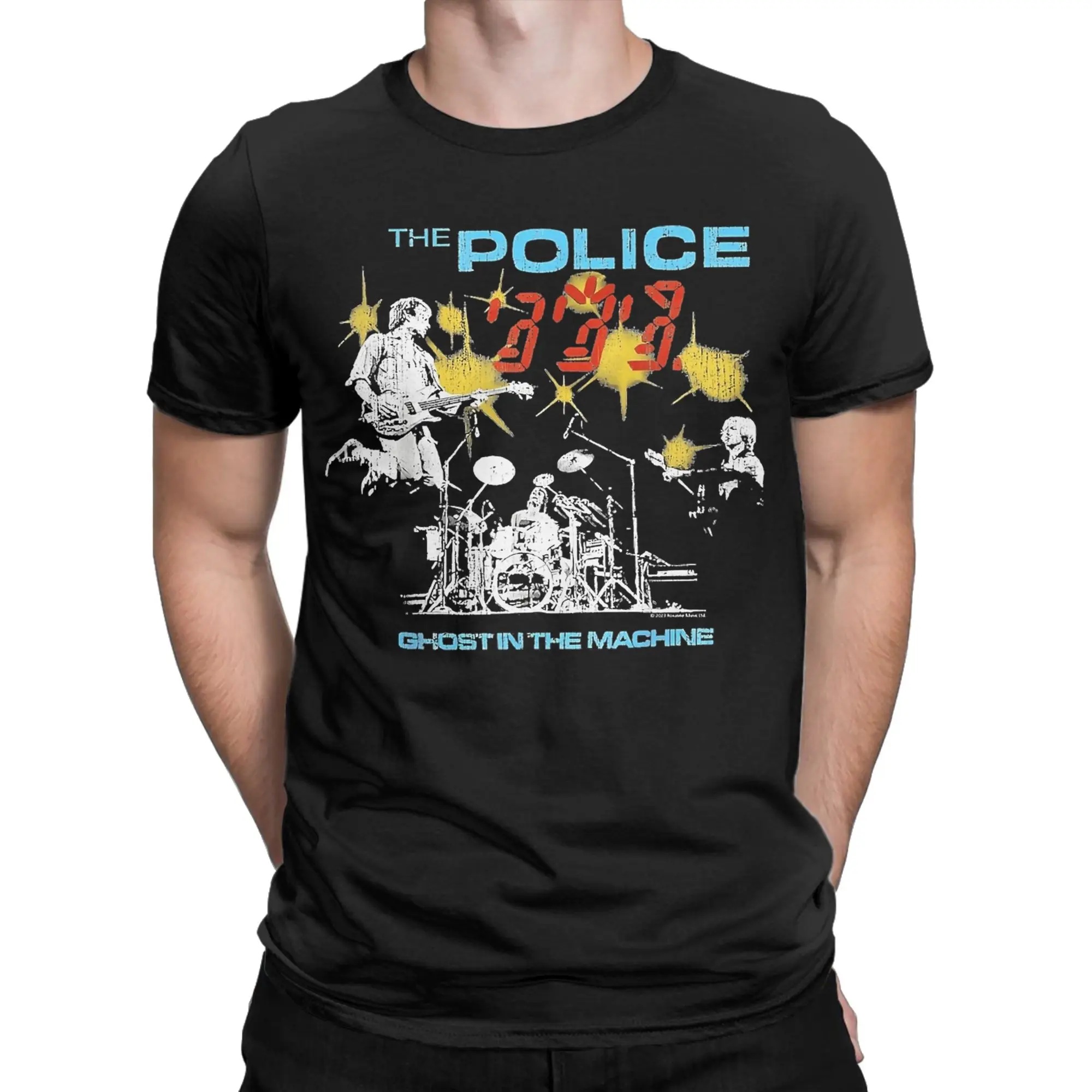Men's T-Shirt The Police Ghost In The Machine Awesome Cotton Tee Shirt Short Sleeve  T Shirt Round Neck Clothing Plus Size