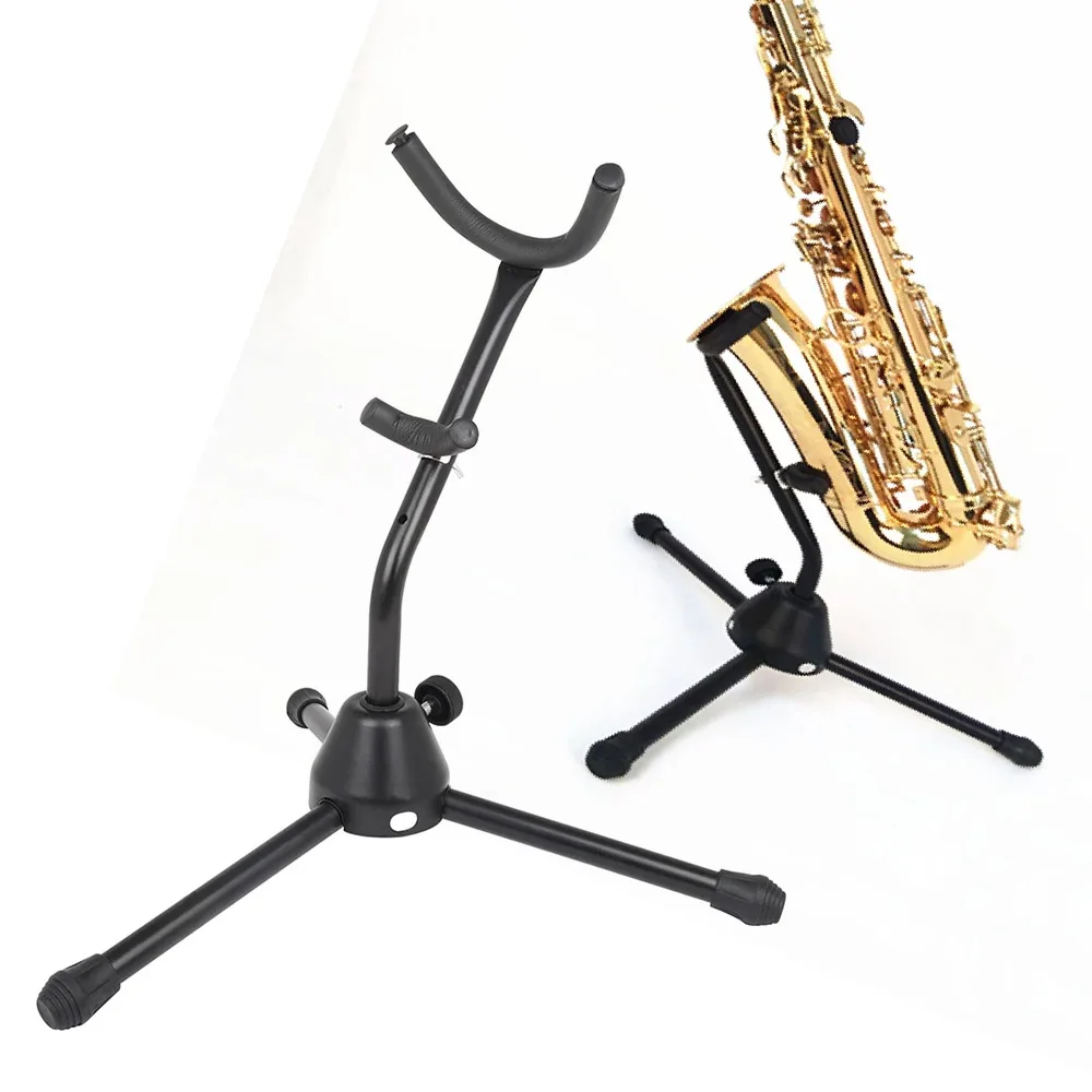 Foldable Portable Alto Tenor Saxophone Stand Sax Tripod Metal   Holder for Alto Tenor Sax Woodwind Instrument Parts Accessories