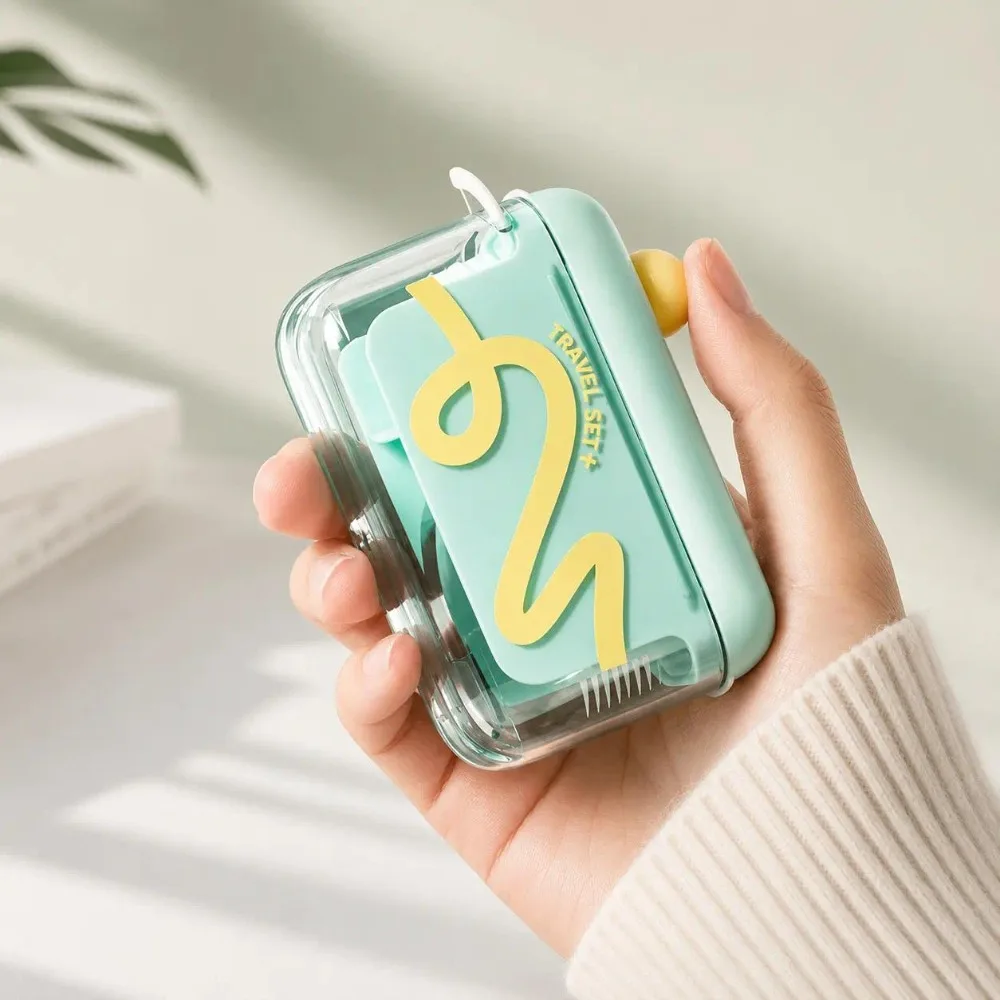1pc Pop UP Design Dental Floss Storage Box Transparent Visible Floss Dispenser Refillable Oral Care Toothpick Box for Travel