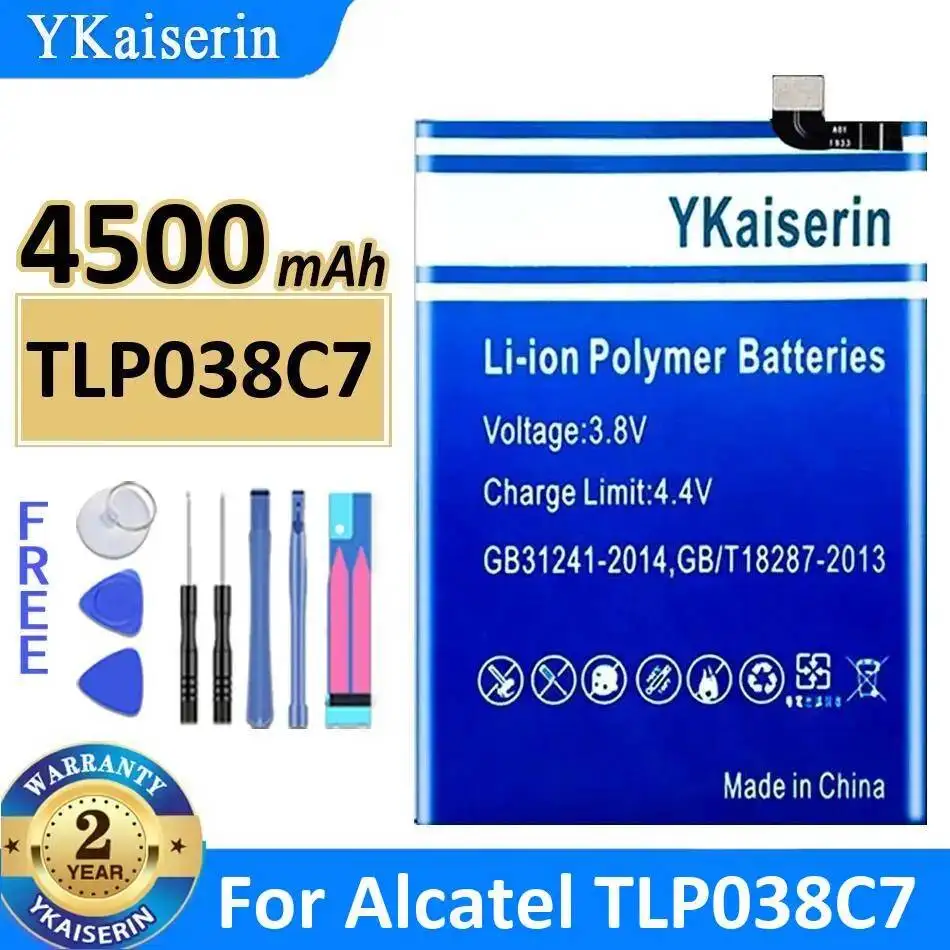 

Mobile Phone Battery 4500mAh For Alcatel TLP038C7 Durable Good Low-Temperature Performance