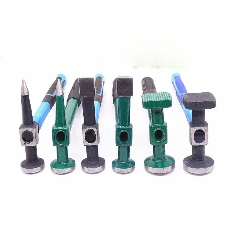 Automotive Repair Sheet Metal Specialized Pointed Duckbill Flat Head Hammer Set, Complete Set of Multifunctional