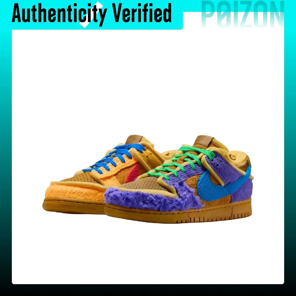 Nike x Cactus Plant Flea Market Dunk Low top Skateboard Shoes Unisex Purple Yellow IH5094-500