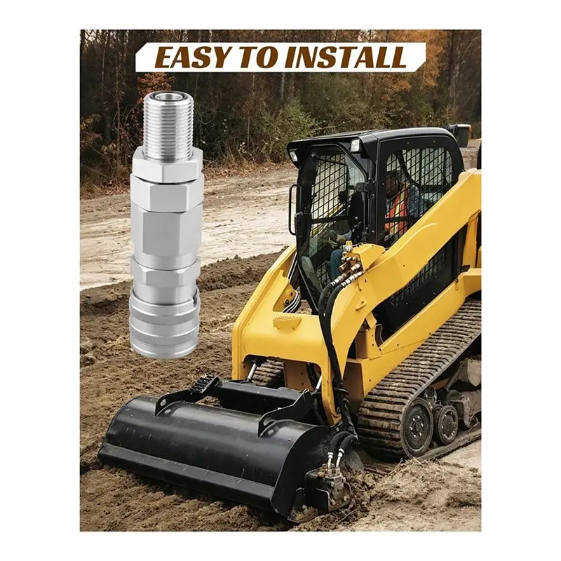 A80X For Caterpillar Skid Steer& Backhoe Loaders Replacement Hydraulic Flat Face Quick Coupler Female- 193-8335(1938335)
