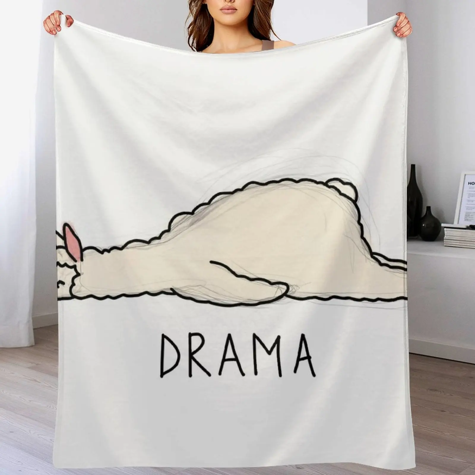 

LAMA-DRAMA Throw Blanket Hairy for winter Sleeping Bag Shaggy Blankets