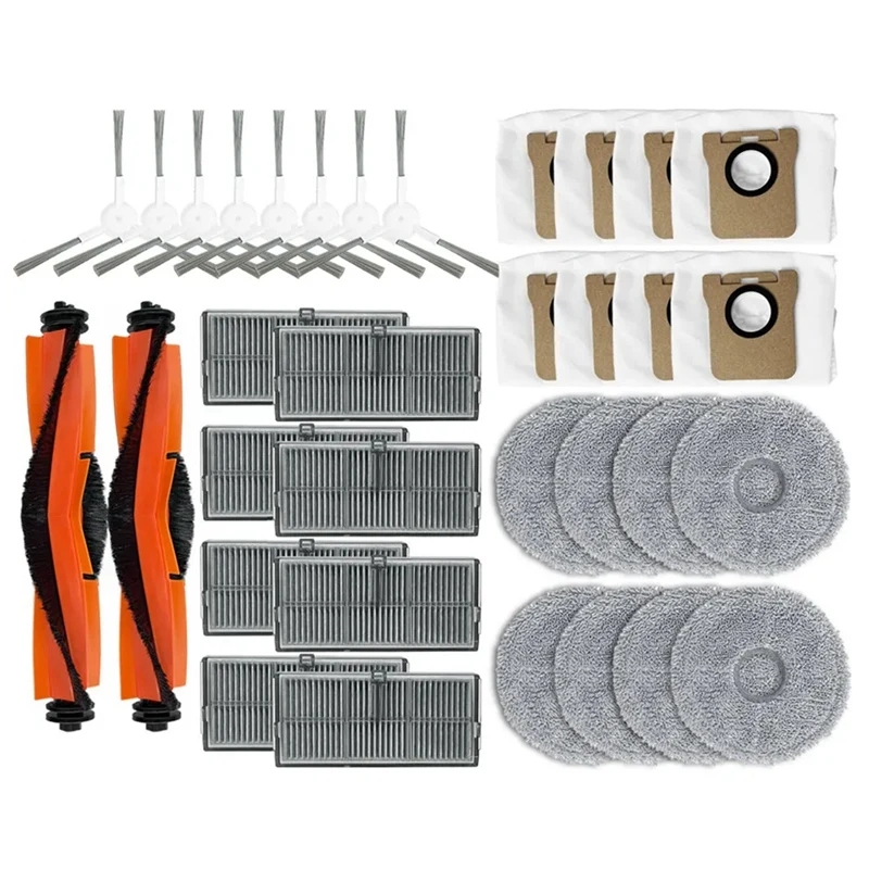 샤오미 Mijia M30S 용 로봇 진공 청소기 교체 부품, 메인 사이드 브러시 걸레 필터, 먼지 봉투 액세서리, D103CN