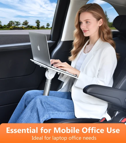 Imagen 2 del producto Eary-bandeja para asiento de coche, soporte para ordenador portátil, ángulo de altura, bandeja de viaje ajustable para niños/adultos, escritorio de coche para Notebook, tableta, libro, iPad
