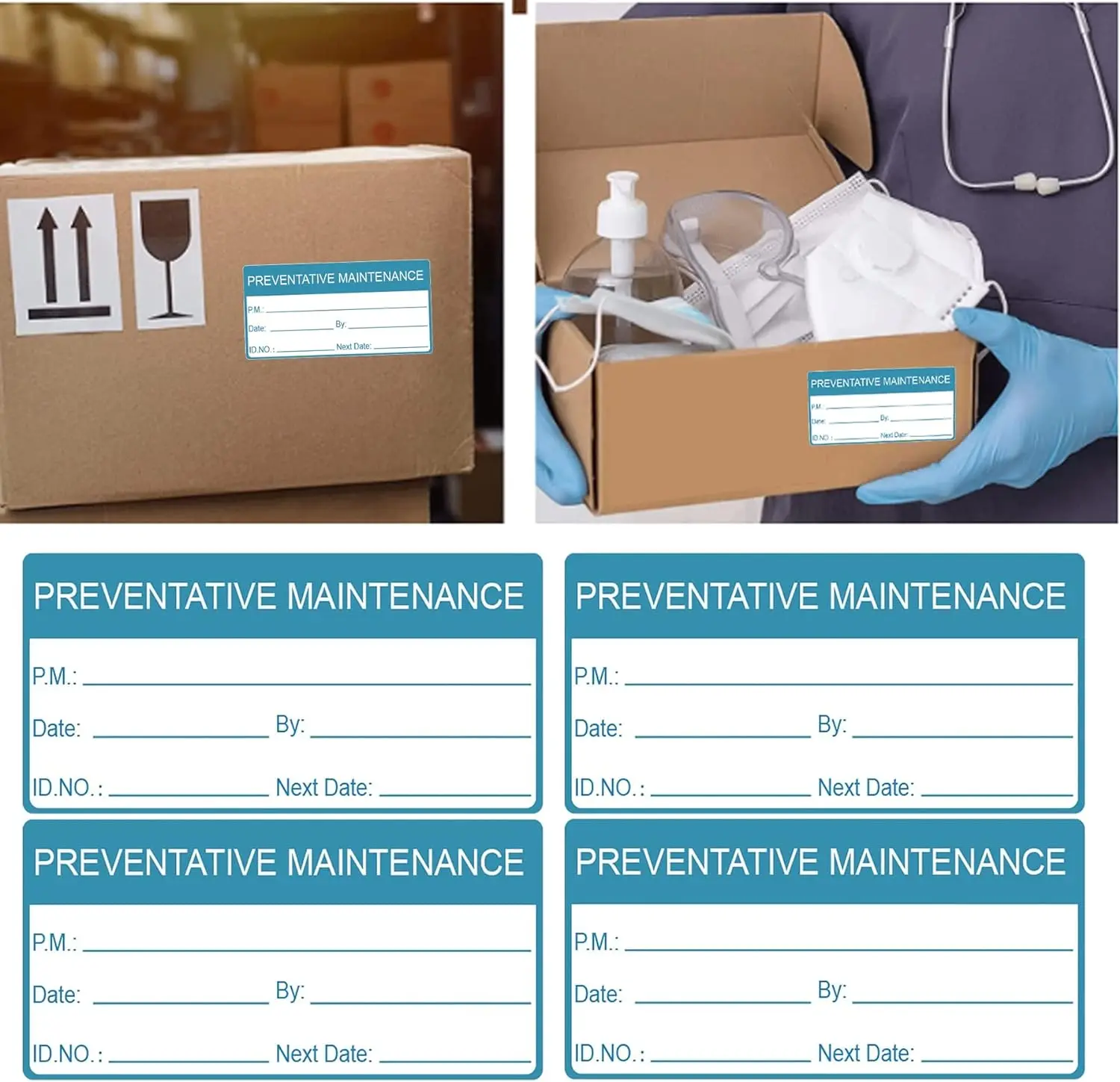 Imagem -06 - Auto Laminação Etiquetas Preventivas Inspeção Safety Label 1*2 Polegada Manutenção por Data Próxima Adesivos 180 Pcs