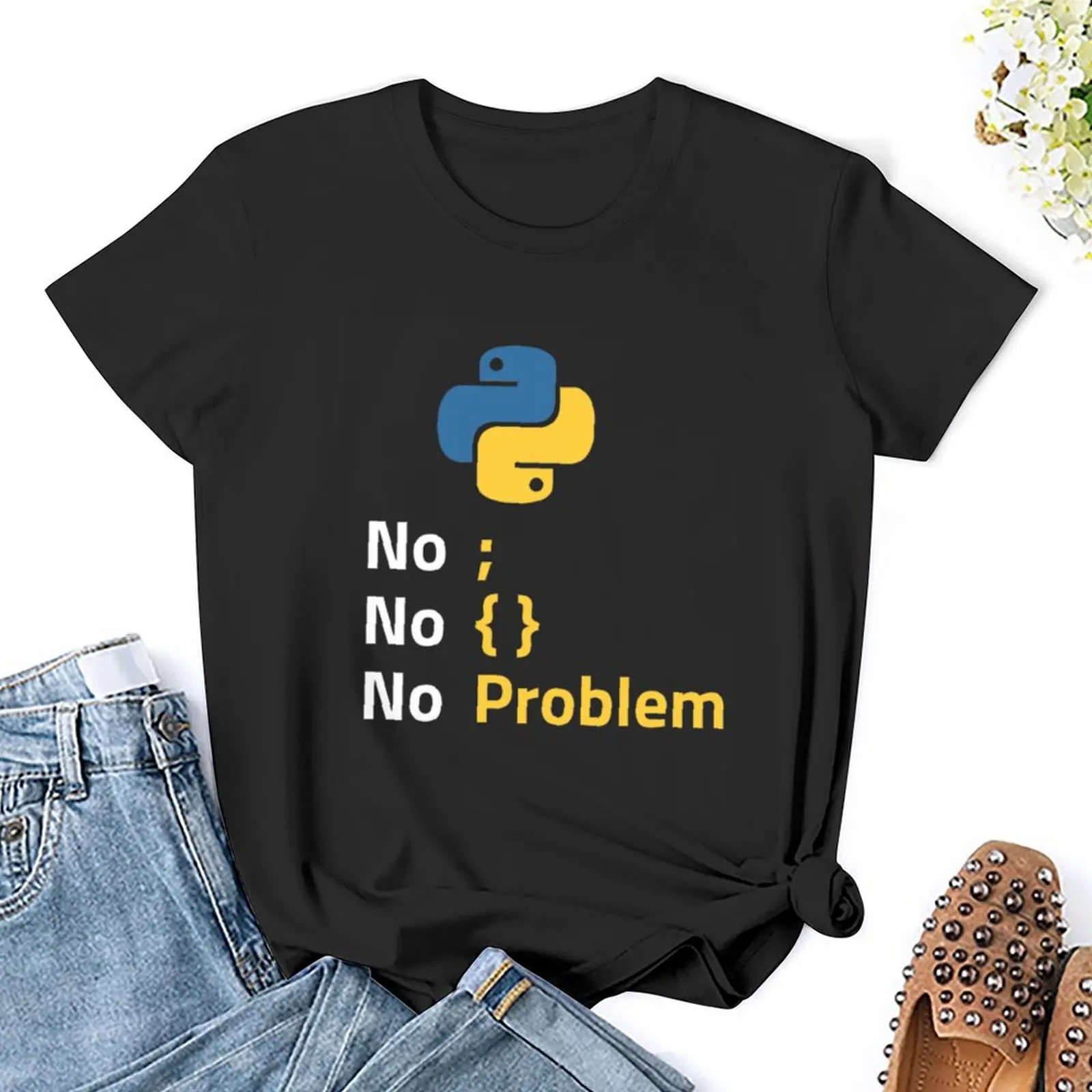Python Programmer No Problem T-Shirt Aesthetic clothing kawaii clothes shirts graphic tees t-shirts for Women graphic tees