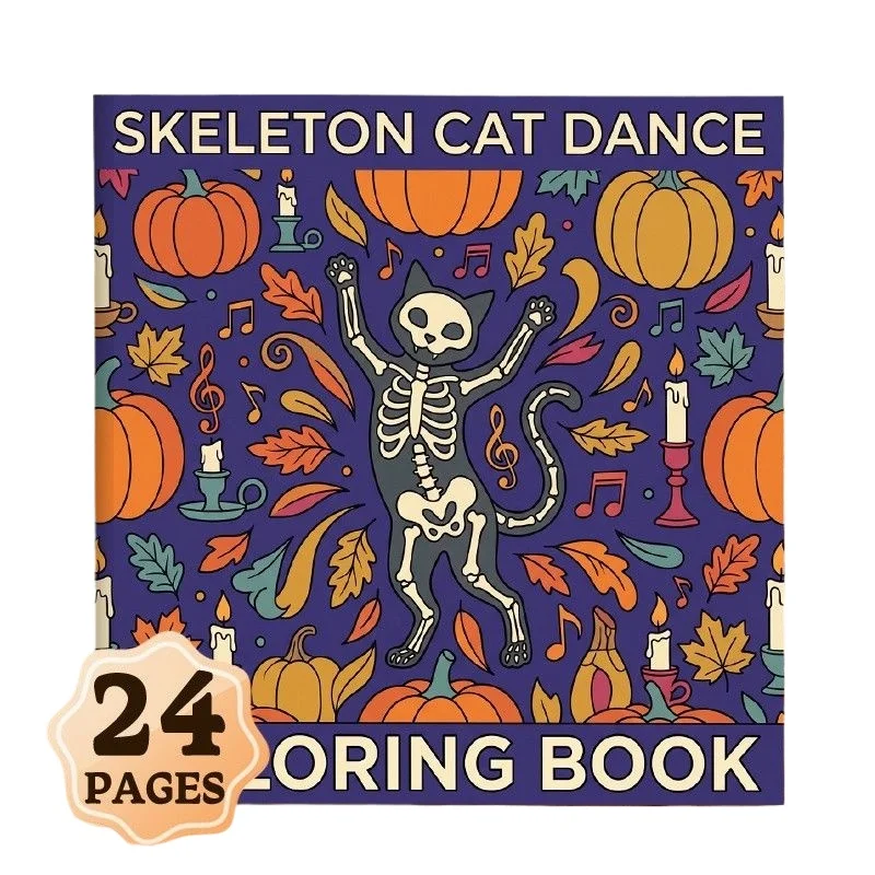 24 Pages Kids Coloring Book Extra Thick Paper DIY Handmade Custom Drawing Activity Book for Beginners