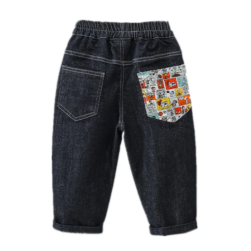 

Детские весенне-осенние брюки, джинсы для мальчиков, корейская одежда, детские красивые повседневные и модные свободные брюки для детей 2–8 лет
