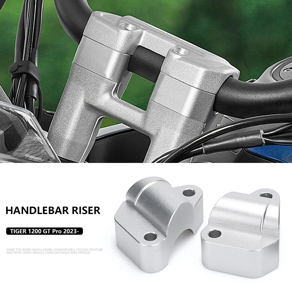 New For TIGER1200 TIGER 1200 Tiger1200 Tiger 1200 GT Pro 2023-2025 Handle Bar Riser Back Moved Up 25MM Handlebar Mounting Risers - Image 2